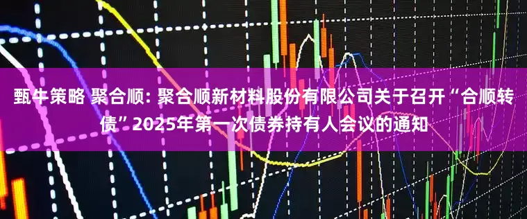 甄牛策略 聚合顺: 聚合顺新材料股份有限公司关于召开“合顺转债”2025年第一次债券持有人会议的通知